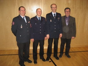 Bild Jahreshauptversammlung Feuerwehr, die Geehrten