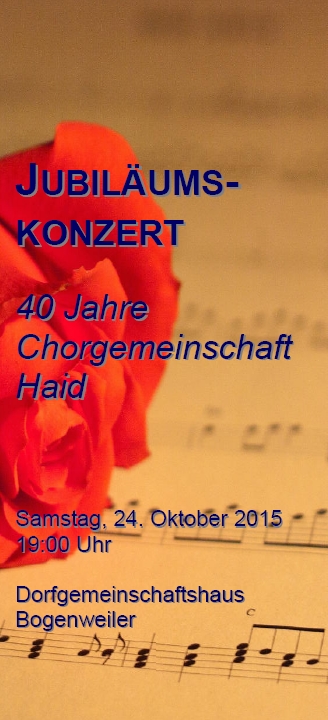 2015-10-24 Jubilumskonzert 40 Jahre Chorgemeinschaft Haid