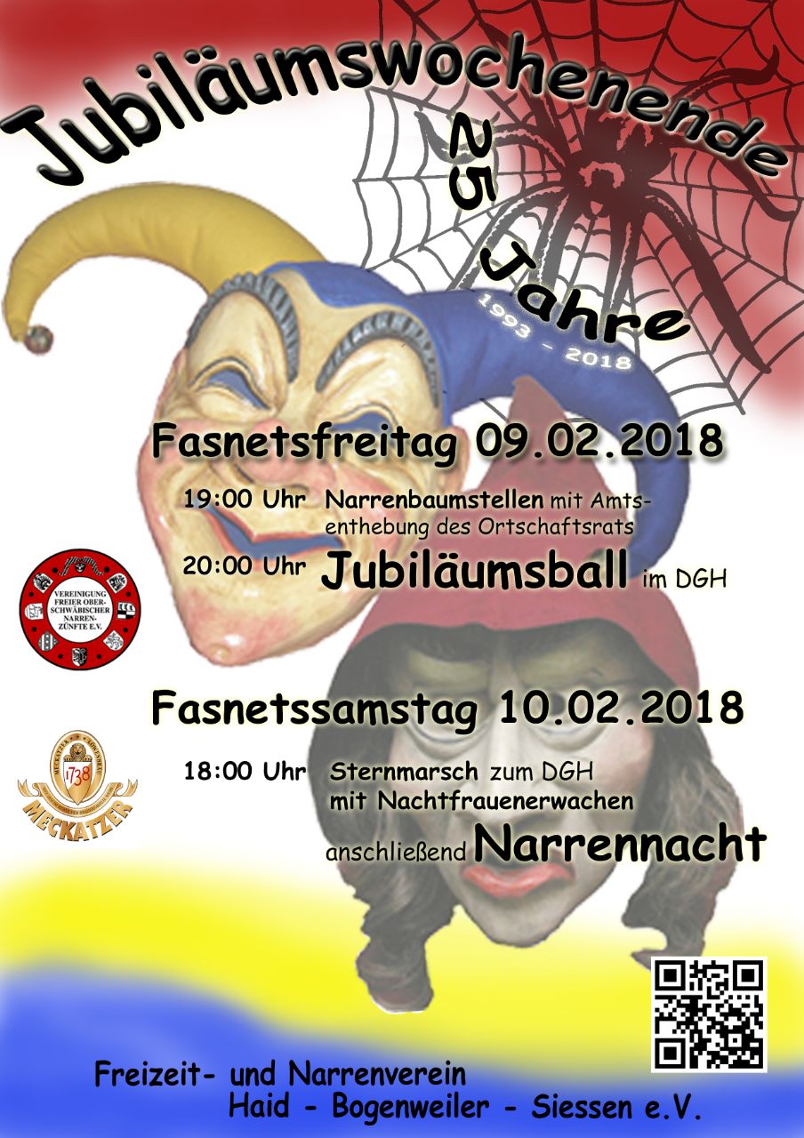 Flyer Jubilumswochenende 2018